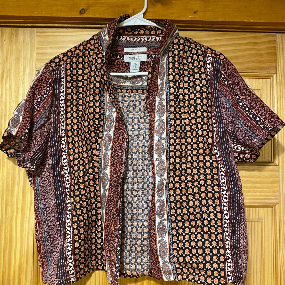 Button up vintage crop top